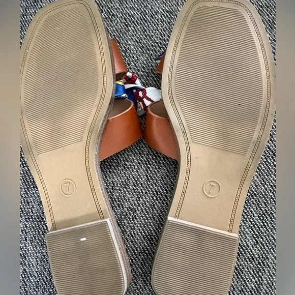 A New Day™ Women's Nina Slide Sandals in Cognac w/ Ribbon Bow in Size 7 - Picture 3 of 3